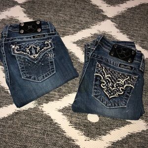 2 Pairs Girls Skinny MissMe Jeans